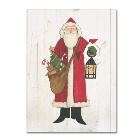 Trademark Fine Art Anne Tavoletti 'Vintage St Nick I on White Wood' Canvas Art, 35x47 WAP02386-C3547GG
